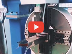 Baiwei CNC Fiber Laser Cutter Cutting Square Tube